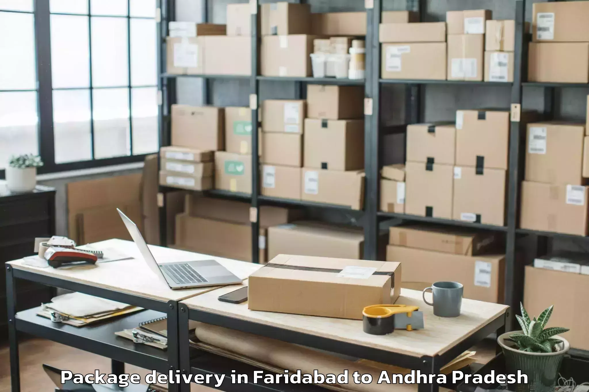 Reliable Faridabad to Rowthulapudi Package Delivery